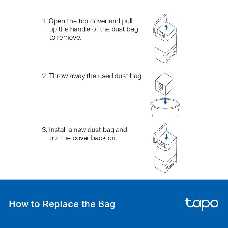 Tapo RVA200 Robot Vacuum Disposable Dustbag, Plastic