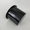 Yuanhe Single Aluminum Jumbo Poker Table Cup Holder in Black