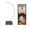 SWANTE Antique Walnut/Copper Desk Lantern Stand, Interior Outdoor Lighting Fixture