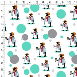 GRAPHICS & MORE Cool Penguin Hipster with Coffee Gift Wrap Wrapping Paper Roll