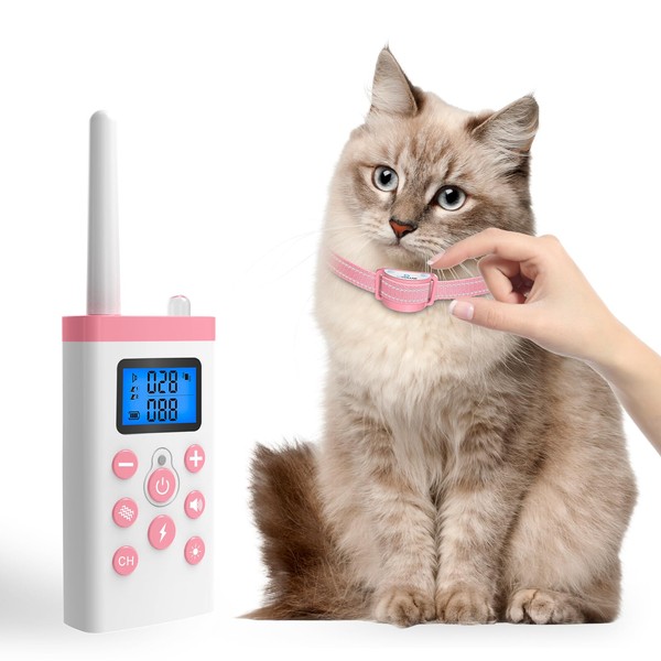 Cat Shock Collar, DTCOLLAR Lightest Shock Collar for Cats with