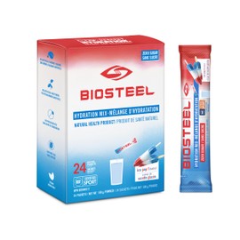 BioSteel Hydration Mix, Great Tasting Hydration with Zero Sugar, and No Artificial Flavours or Preservatives, Ice Pop Flavour, 24 Single Serving Packets
