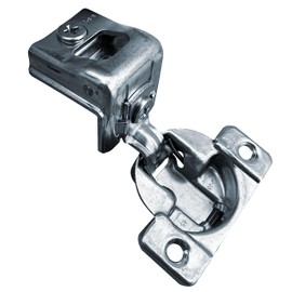 Grass 04498-15 TEC 864 Hinge, Wrap Mount 108 Degree, 1-3/8" (35mm) Overlay Face Frame Hinge, Screw-on Self Close, Compact Style, 45mm Boring Pattern, Nickel Plated, G04498-15