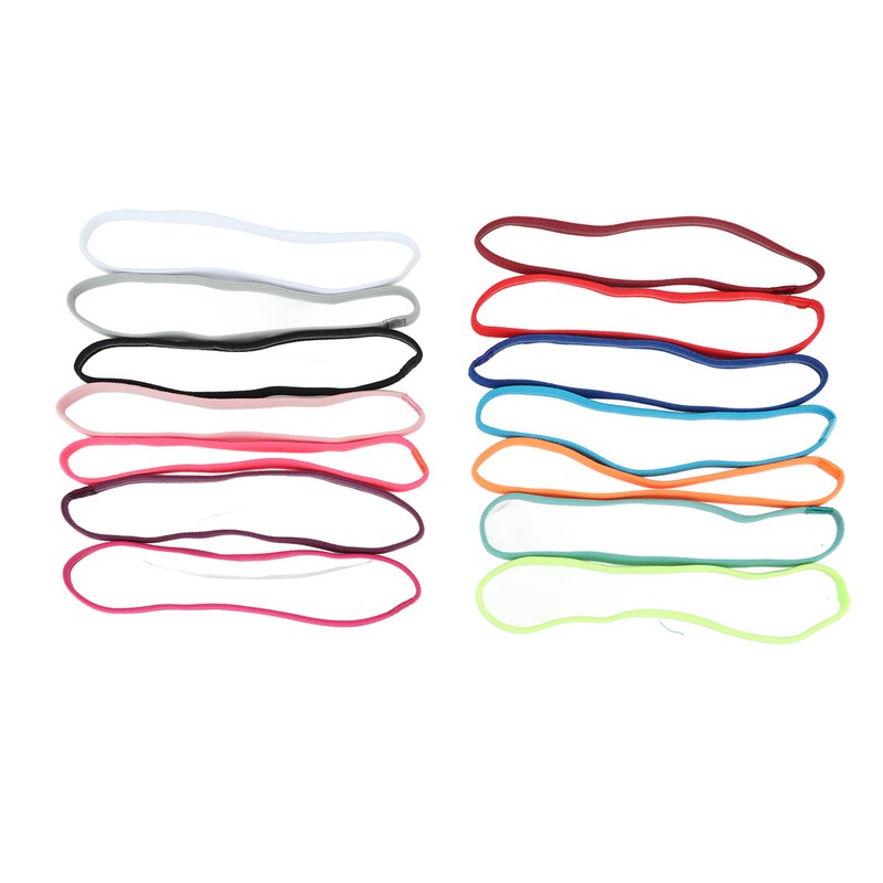 14PCS Workout Headband Polyester Cotton Non Slip Breathable Head Sweat