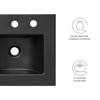 Modway Cayman 18" Bathroom Sink in Black