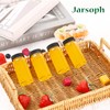 Jarsoph 2oz Clear Glass Bottle with Lids, 60ml Small Glass