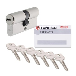 Abus EC550 EC 550 VS Profile Cylinder, Door Cylinder, Various Locks Mechanisms, Including 5 Keys + ToniTec CodeCard