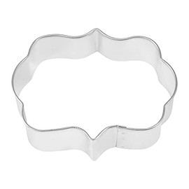 R&M Plaque Sign Cookie Cutter 3.5" - Stainless Steel - Gift Tag Carded