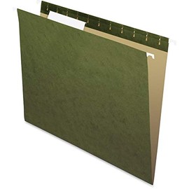 Pendaflex Essentials Hanging File Folder, 1/3 Cut, Letter Size, Standard Green, Pack of 25