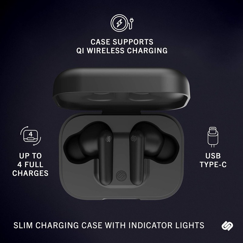 Urbanista London Active Noise Cancelling Wireless Charging Earbuds Black