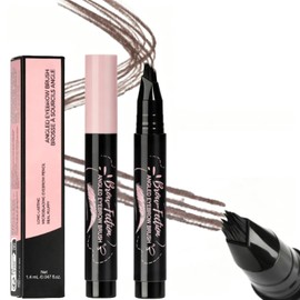 2 Pcs Lapiz De Cejas, Lapiz para Cejas Efecto Microblading, Delineador de Cejas LíQuido, Efecto 3D Waterproof, Larga duración, Un aspecto natural y...