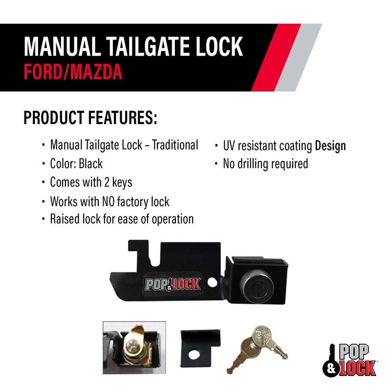 POP & Lock – Manual Tailgate Lock for Ford F150,
