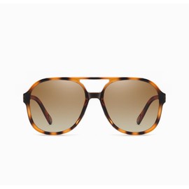 OSAGAMA Vintage Polarisierte Sonnenbrille Pilot Brille Oversized Sunglasses für Damen Herren (Leopard Braun)