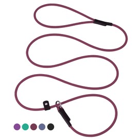 Slip Lead Dog Leash 6FT Red Dogs Leads Pet Slip Leash No Pull Waterproof PVC 1/4” Pets Leashes Easy Clean Material Round Lead for Small Medium Large Animals (red, 6ft * 1/4'')