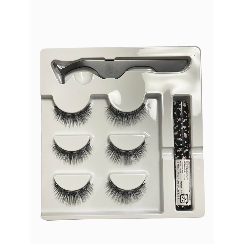 DIANA False Eyelashes, Magnetic Type, Starter Kit, 3 Types, Sweat