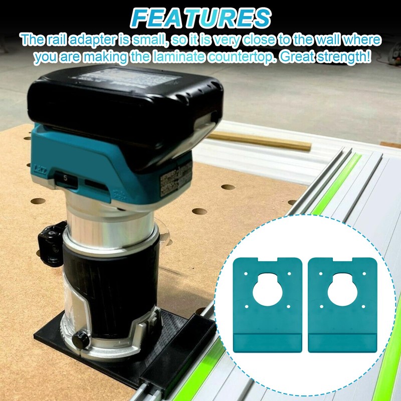 Aulpq Guide Rail Adapter for Makita Router XTR01Z,RT0700C&RT0701C, Track Saw
