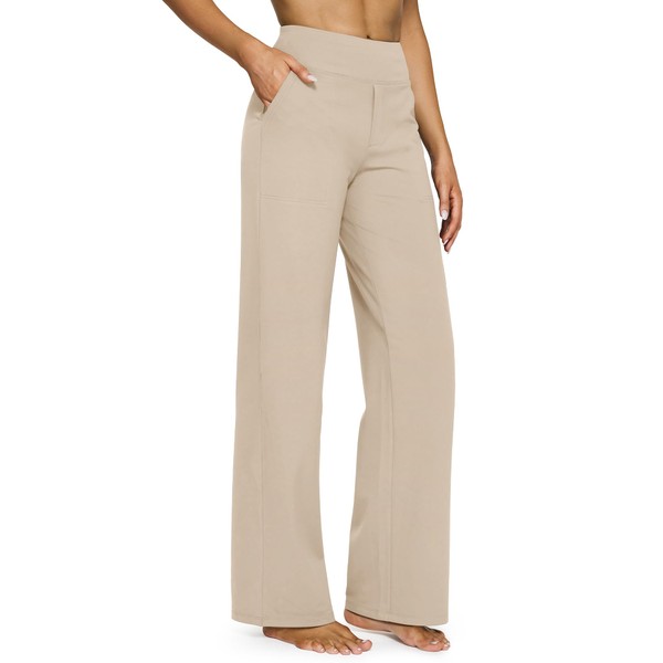 G4Free Yoga Dress Pants for Women Wide Leg Pants with