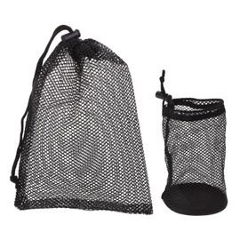 Gatuida 2Pcs Convenient Balls Pouch Durable Mesh Storage Bag for Golf Tennis Baseball Mouth Design Tear Drawstring for Sports Supplies