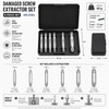 6-Piece Screw Extractor Set for Damaged Fasteners – HSS Double-Ended