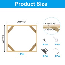 PATIKIL 8x10 inch Canvas Stretcher Bars, DIY Removable Wooden Splicing Canvas Frames Kit for Oil Paintings Poster Picture Photo, Arts Accessory, Paint by Numbers