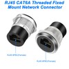 XMSJSIY RJ45 CAT6A Panel Mount Adapter Threaded Fixed Mount Coupler