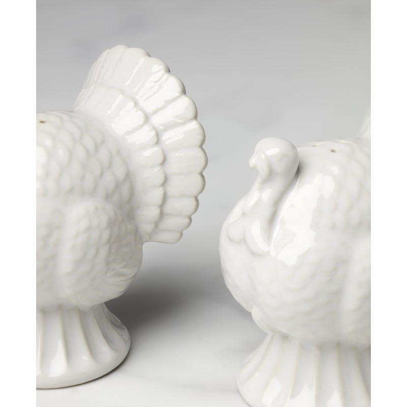 Lenox 898334 French Perle Carved Turkey Salt & Pepper Set