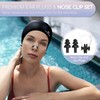 Long Hair Swim Cap for Women 2 Pack, Silicone Swimming