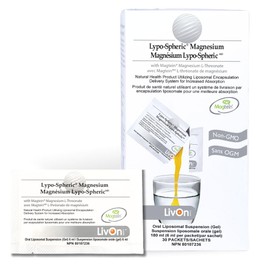 Lypo-Spheric Magnesium L-Threonate – 30 Packets – 1,000 mg Magnesium L Threonate & Essential Phospholipids Per Packet – Liposome Encapsulated for Max Bioavailability by LivOn – 100% Non-GMO (Pack of 1)