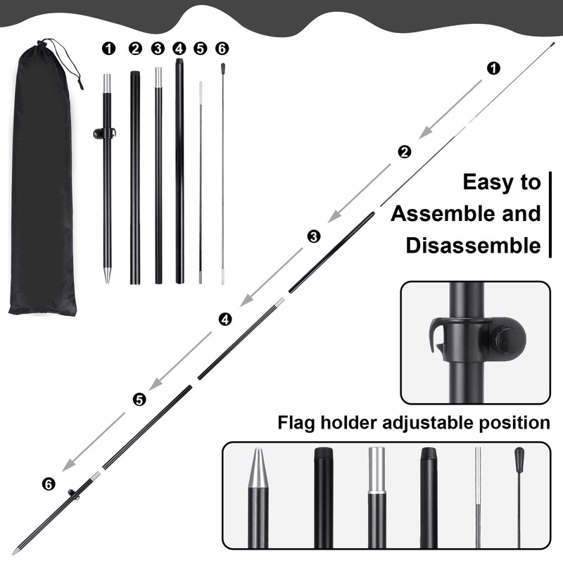 Buryeah 2 Sets Barbecue BBQ Feather Flag Kit 7 x