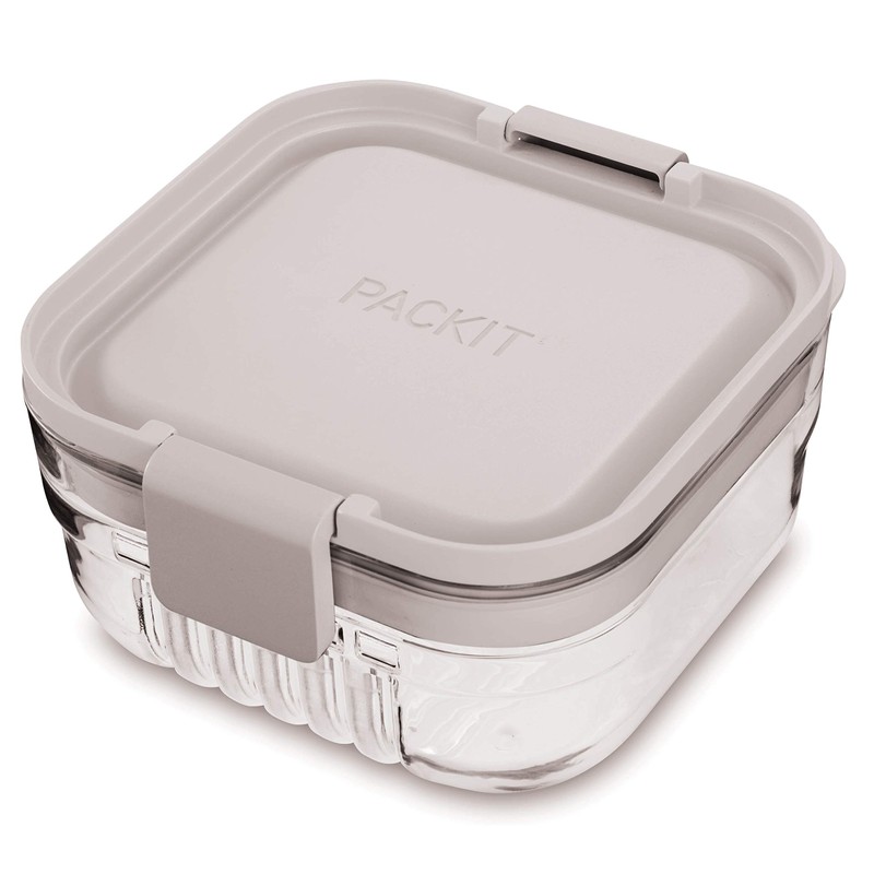PackIt Mod Lunch Bento Contenedor de almacenamiento de alimentos, Gris