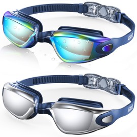 Aegend Swim Goggles, 2 Pack Swimming Goggles No Leaking Adult Men Women Youth