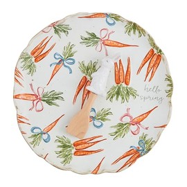 Mud Pie Carrot Round Set 11" dia | spatula 5 1/2" PLATTERS & TRAYS, Multi