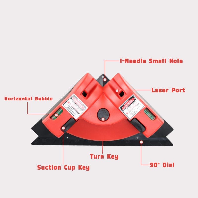 VortecSys Square Laser Right Angle 90 Degree Level - 30ft