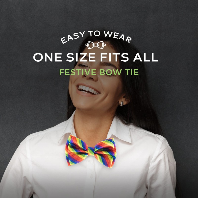 Man of Men - Men's Bowtie - Multi Color Rainbow