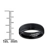 6MM Black High Polish/Matte Finish Men's Tungsten Ring Wedding Band