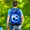 UFNDC 3PCS Rolling Backpack for Boys, Men Lightning Football Backpacks