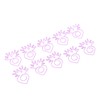 100pcs Paper Clips Portable Mini Electroplating Purple Cute Radish Shape