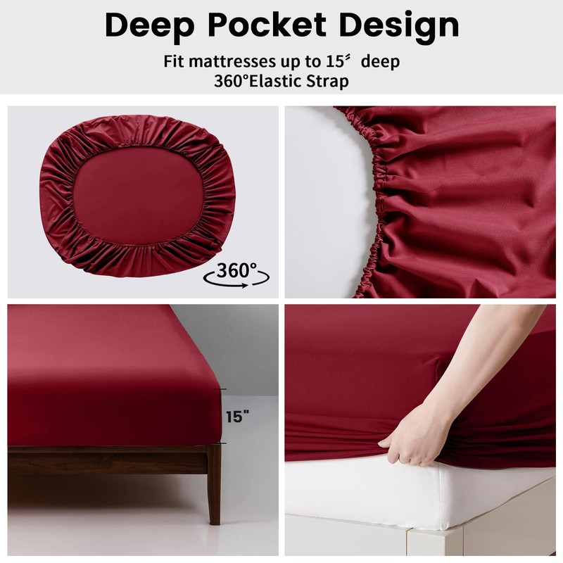 ILVOE Full Size Sheet Set, Full Size Bed Sheets 4