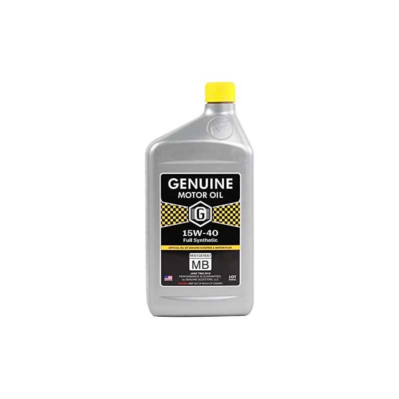 Genuine 4T Motor Oil (15W40, Full Synthetic MB); 1 Quart