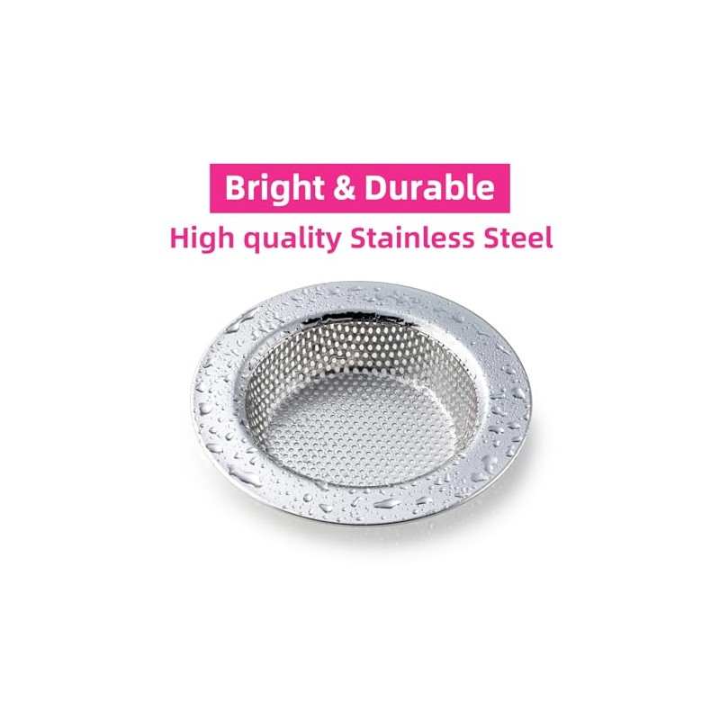 2 Packs Sink Strainer for Most Kitchen Sink Drain Basket,