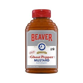 Beaver Ghost Pepper Mustard, 13 Ounce Squeeze Bottle (Pack of 3)