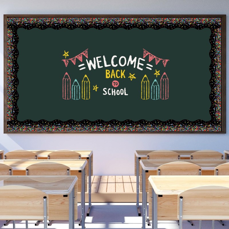 Capoda 24 Pcs Confetti Magnetic Borders for Bulletin Board Classroom