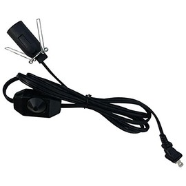 Hypnotic Gems Gallery: Premium UL Listed Cord w/Dimmer Switch for Salt Lamps, Pumpkins, Christmas Villages, and More