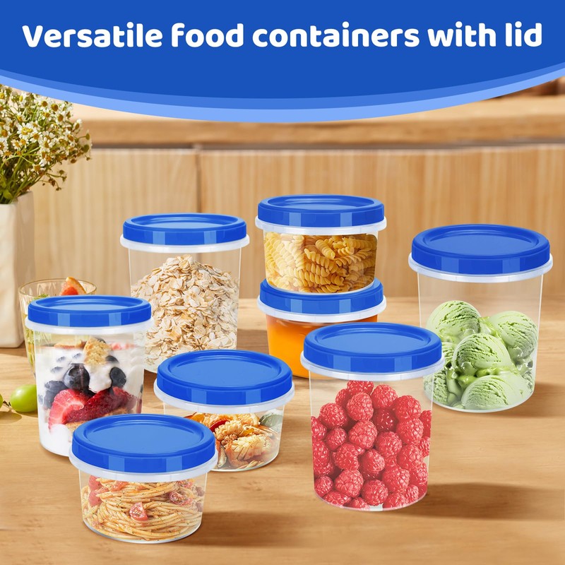 Atecare Heavy Duty Airtight Plastic Containers with Twist Top Lids,