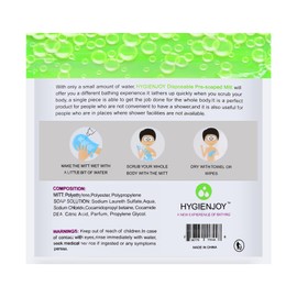 HYGIENJOY-Rinse Free Bath Wipes(25 counts),Disposable No Rinse Body Wash,More Convenient to Use,Mitten Shower Wipes,for Nursing The Elderly,The Injured and The Disabled (1 Pack)