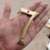 eSplanade 4" Brass House Hotel Door Number Plaque Sticky Numeric