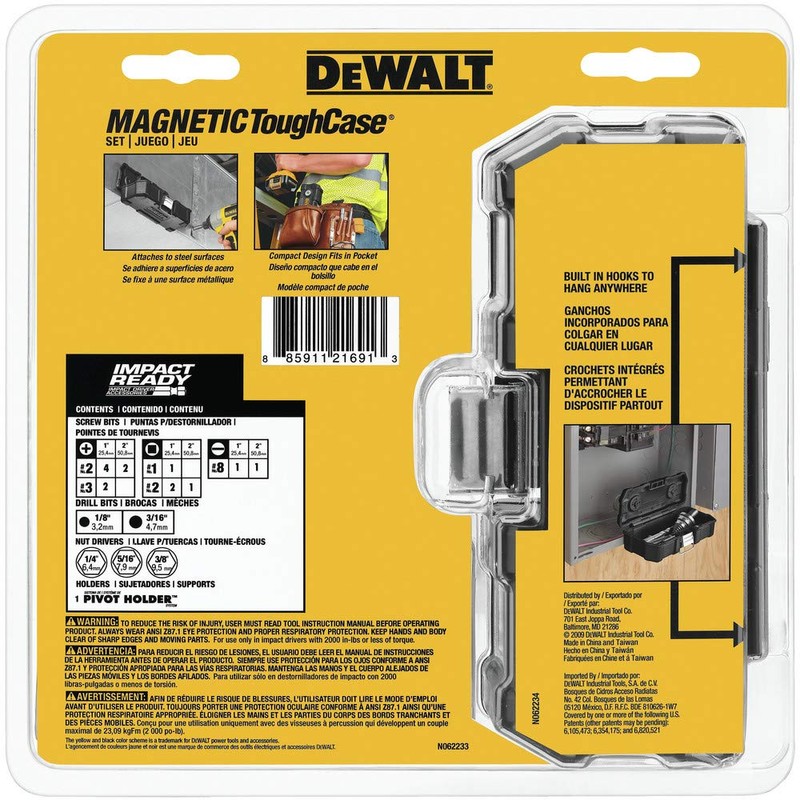 Dewalt 20 Pc Impact Ready Magnet Tough Case Set
