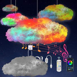 TOHUNZO Cloud Led Lights for Bedroom, Multicolor Creative Night Lighting Kit Music Sync with APP, Coolest Ceiling Decoration for Bedroom Ceiling Adults and Kids Modern Home Decorations