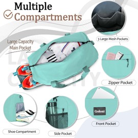 Goloni Cute Duffle Bag for Women, Gym Bag with Shoe Compartment, Lightweight Weekend Travel Duffel Bag,Overnight Bag with Wet Pocket