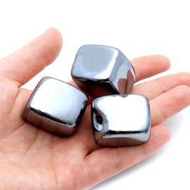 [GOLD STONE] High Purity Terahertz Mineral Tumbled Stone Polished Power Stone (Large, 300)